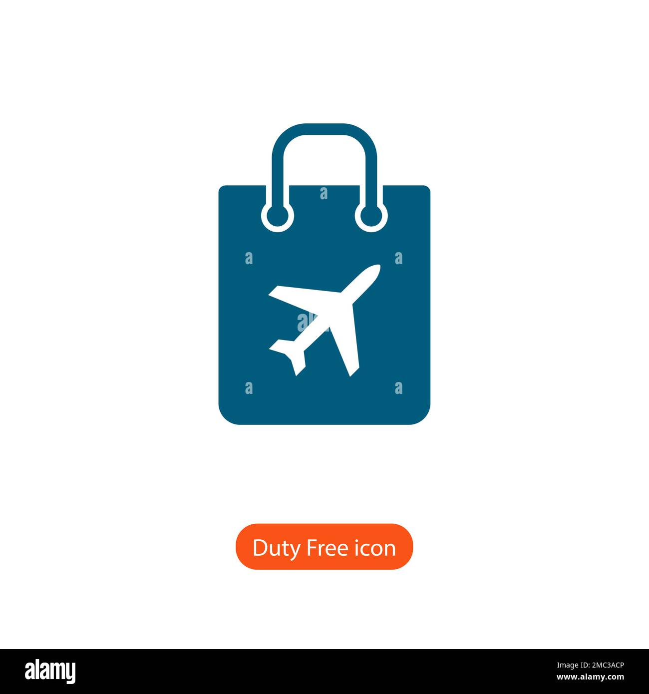 Duty free bag vector icon shop. Line airpotr duty free icon sign. Tax