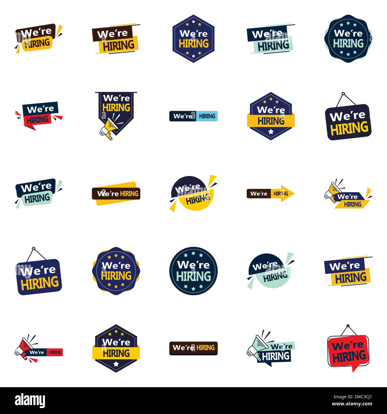 We're Hiring 25 High quality Vector Designs for Your Job Openings Stock