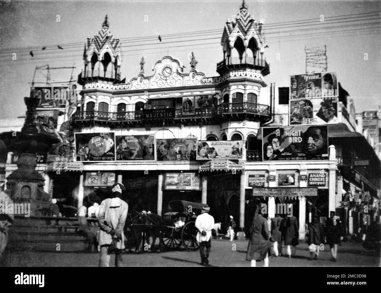Huge MAJESTIC Movie  Theatre / Cinema in 1934 in Peshawar or Delhi, India Stock Photo