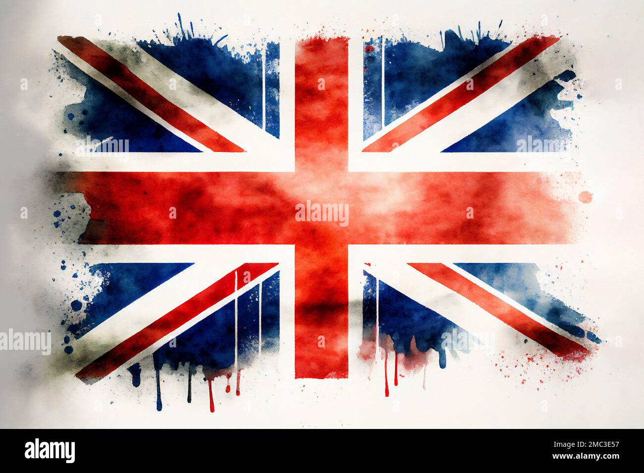 Distressed worn background of a Union Jack national flag of the United