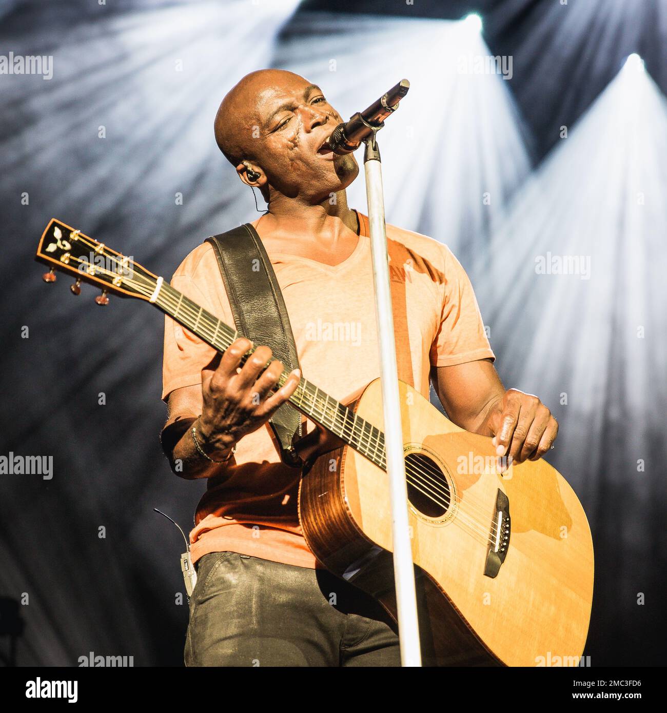 Singer Seal performing live on stage Stock Photo