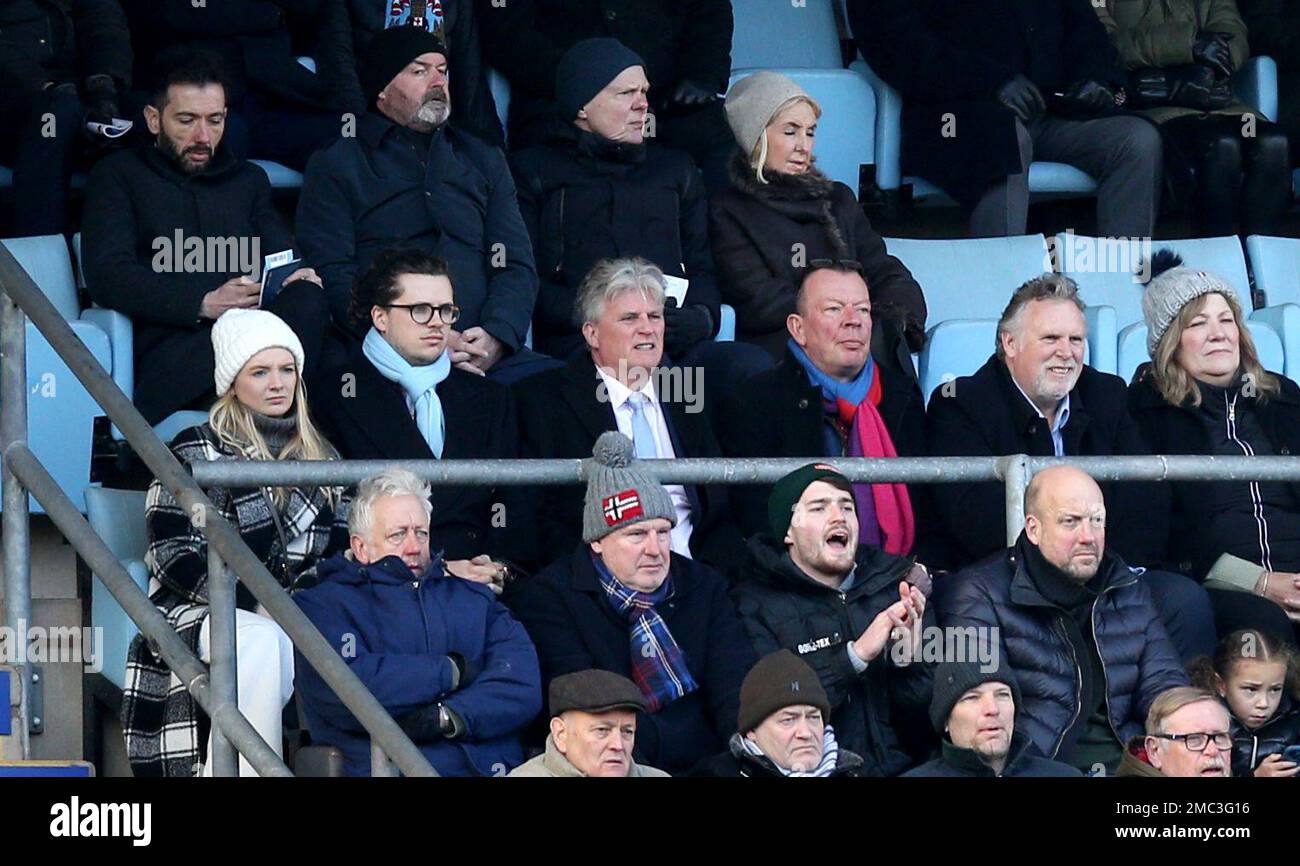 Coventry City owner Doug King (centre) during the Sky Bet Championship match at the Coventry Building Society Arena, Coventry. Picture date: Saturday January 21, 2023. Stock Photo