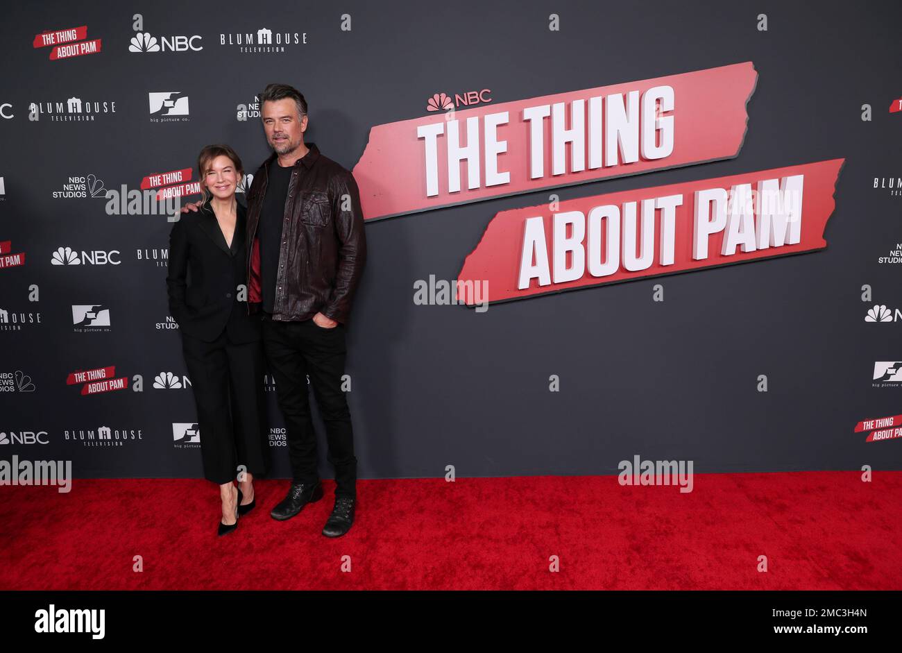 Renée Zellweger, left, and Josh Duhamel attend a red carpet event for