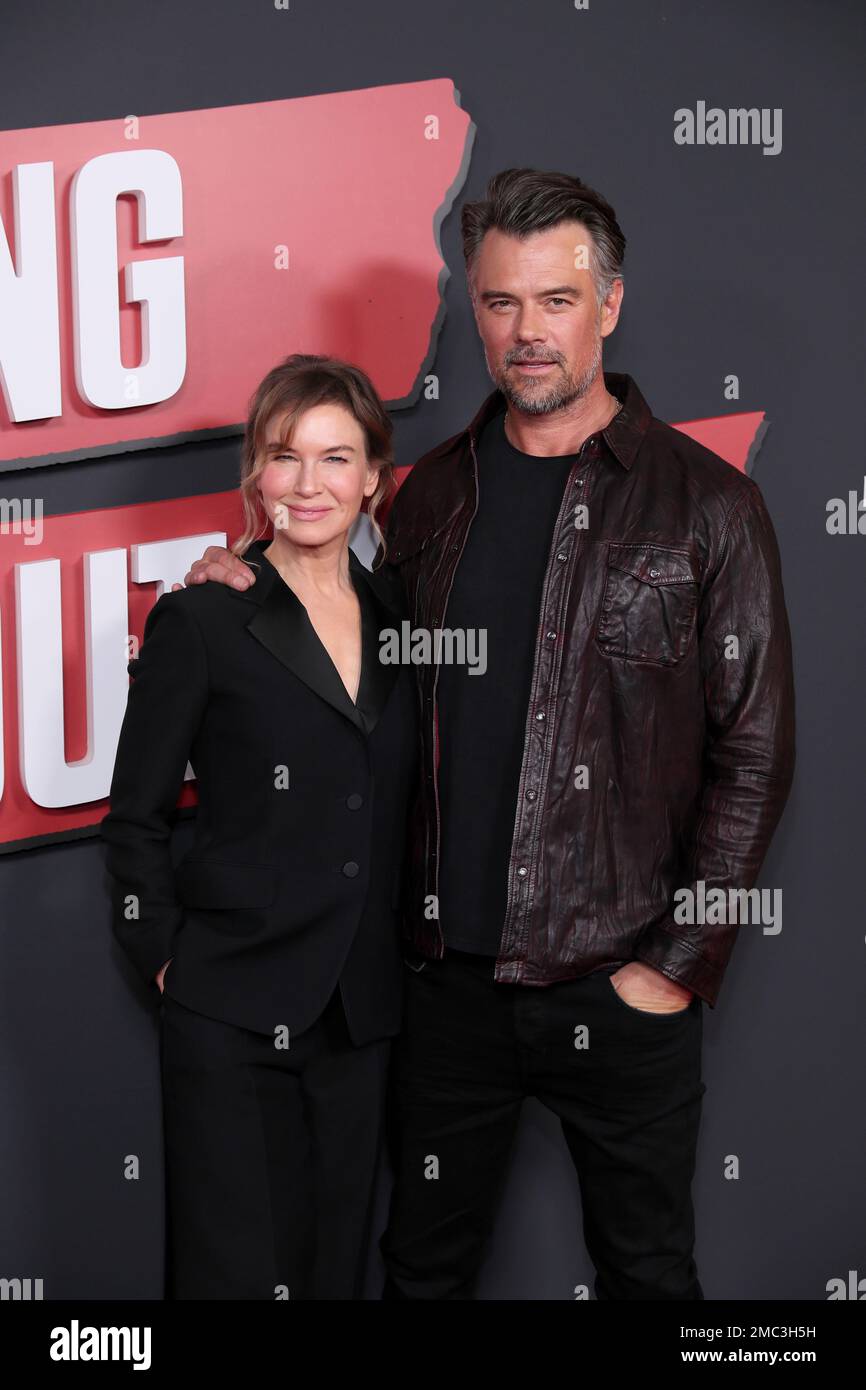Renée Zellweger, left, and Josh Duhamel attend a red carpet event for
