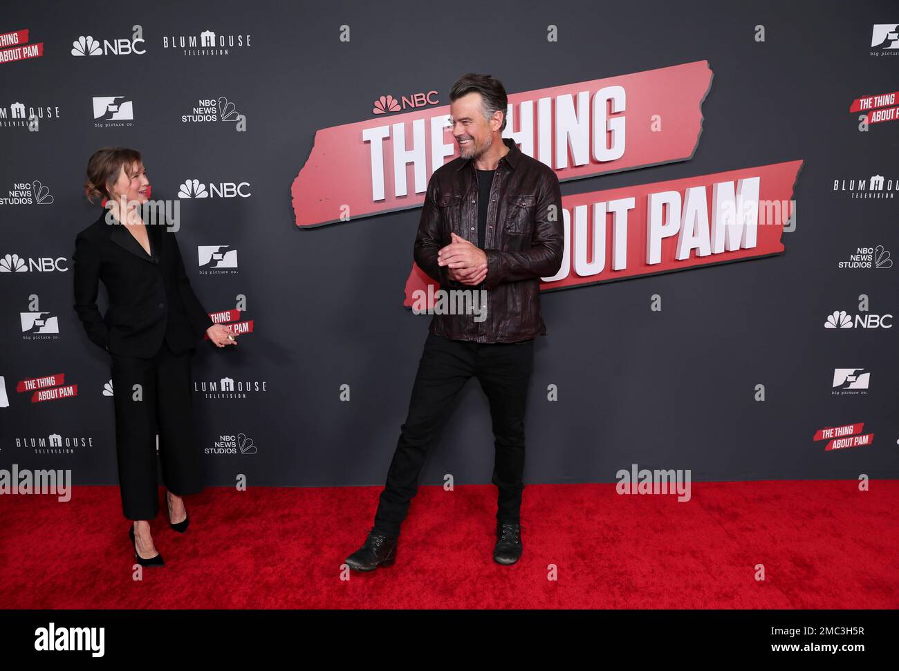 Renée Zellweger, left, and Josh Duhamel attend a red carpet event for