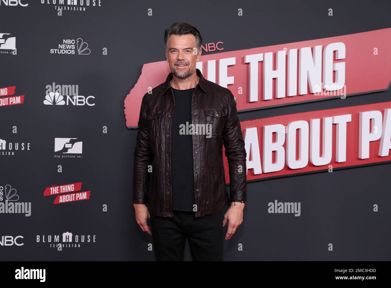 Josh Duhamel attends a red carpet event for "The Thing About Pam" at