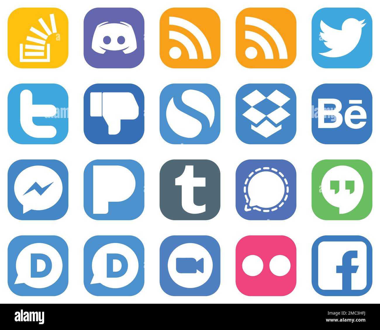 Vector Simple Social Media Icons