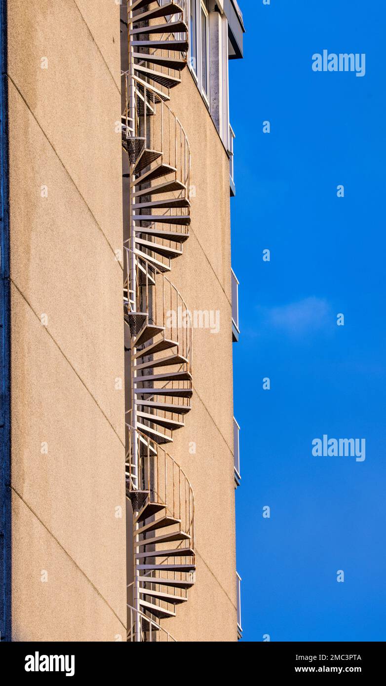 Hotel fire escape stairs hi-res stock photography and images - Alamy