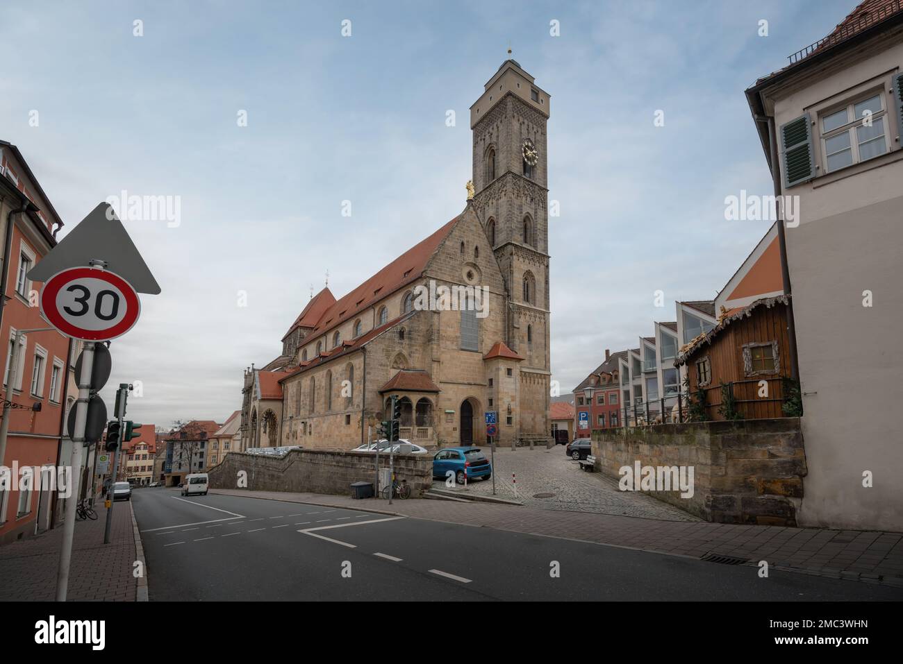 Upper Parish Church (Obere Pfarre) - Bamberg, Bavaria, Germany Stock Photo