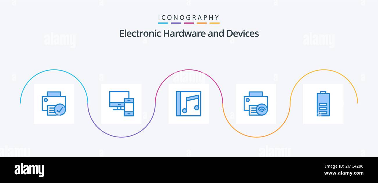 Devices Blue 5 Icon Pack Including gadget. computers. pc. songs. music ...