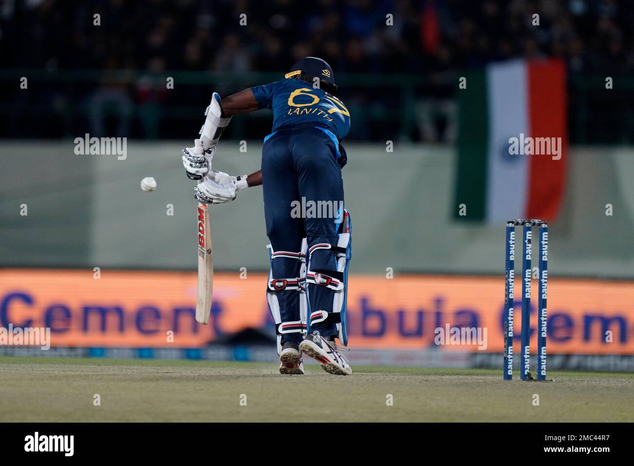 Sri Lanka's Janith Liyanage bats during the third Twenty20 ...