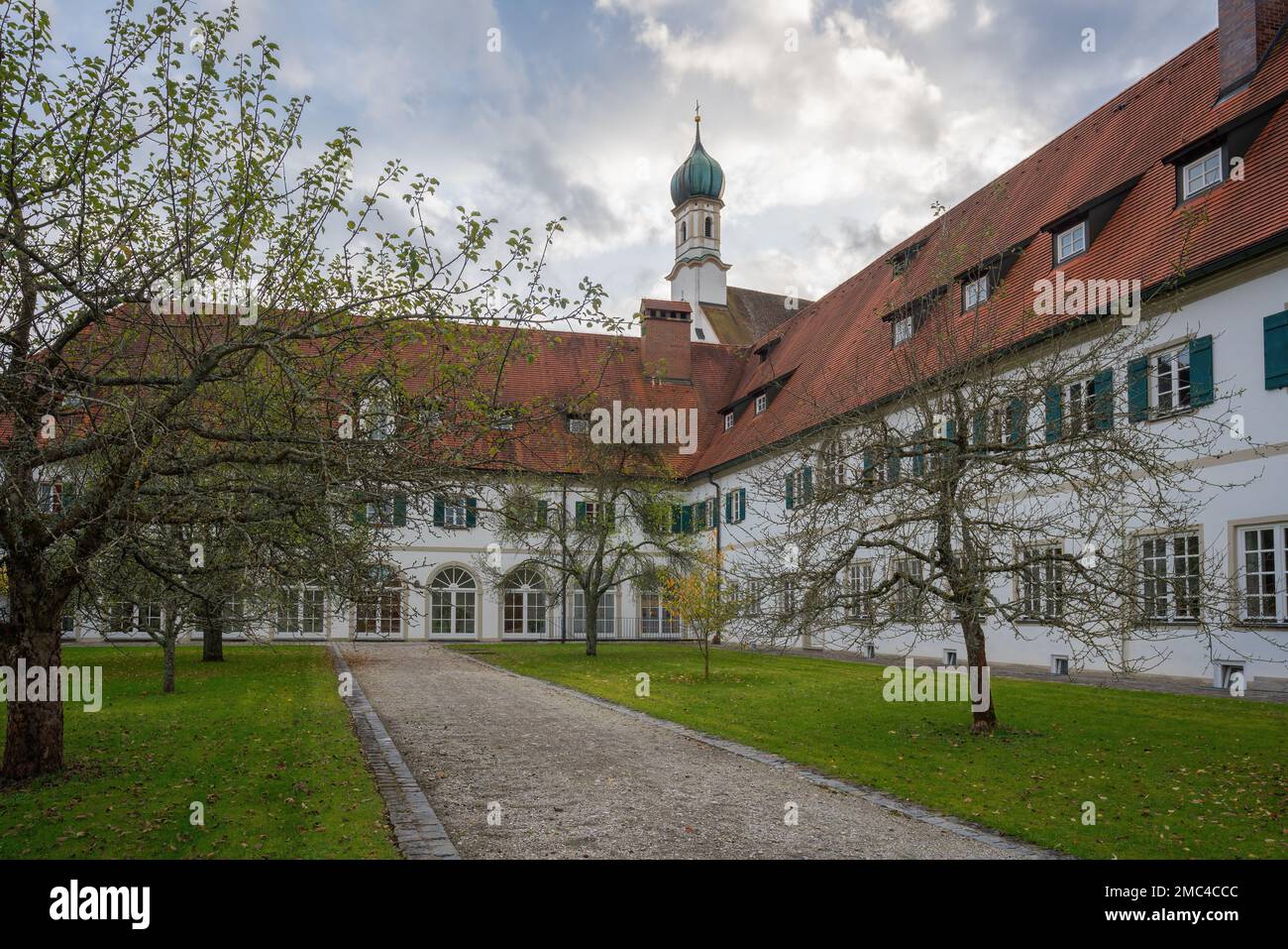 Franciscan Monastery and Church - Fussen, Bavaria, Germany Stock Photo