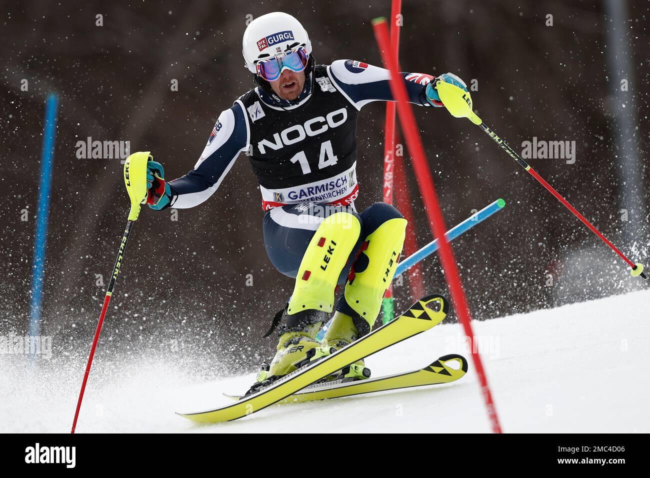 Britain's Dave Ryding speeds down the course during an alpine ski, men ...