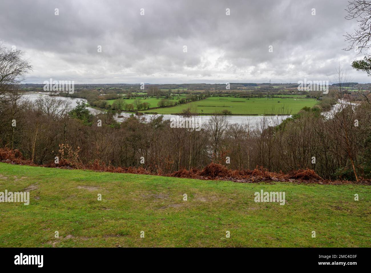 Flooding, River Avon, Avon Valley, Hampshire, England, UK, January, 2023 Stock Photo