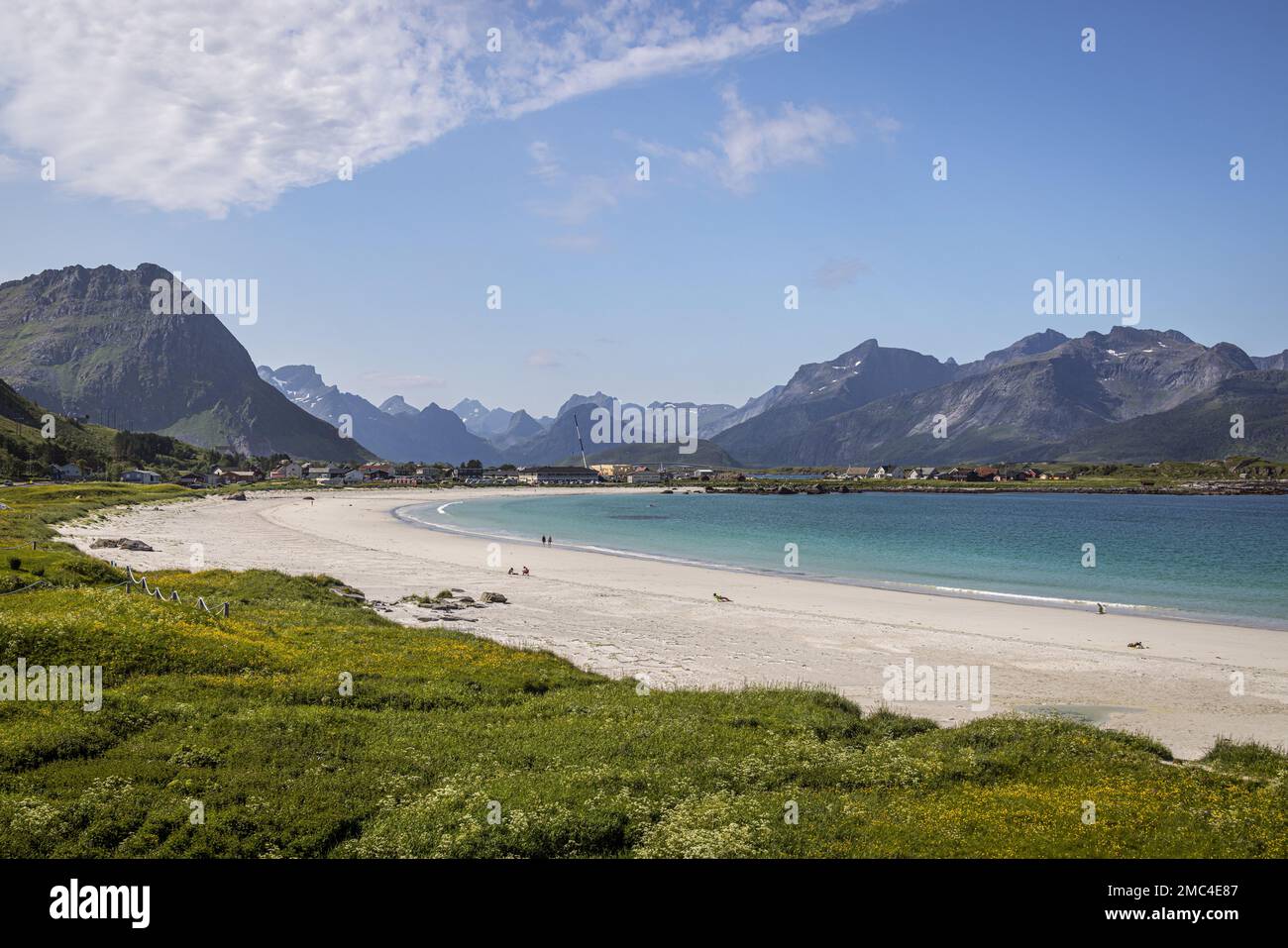 Ramberg Beach, Flakstadøya, Lofoten Islands, Nordland, Norway Stock