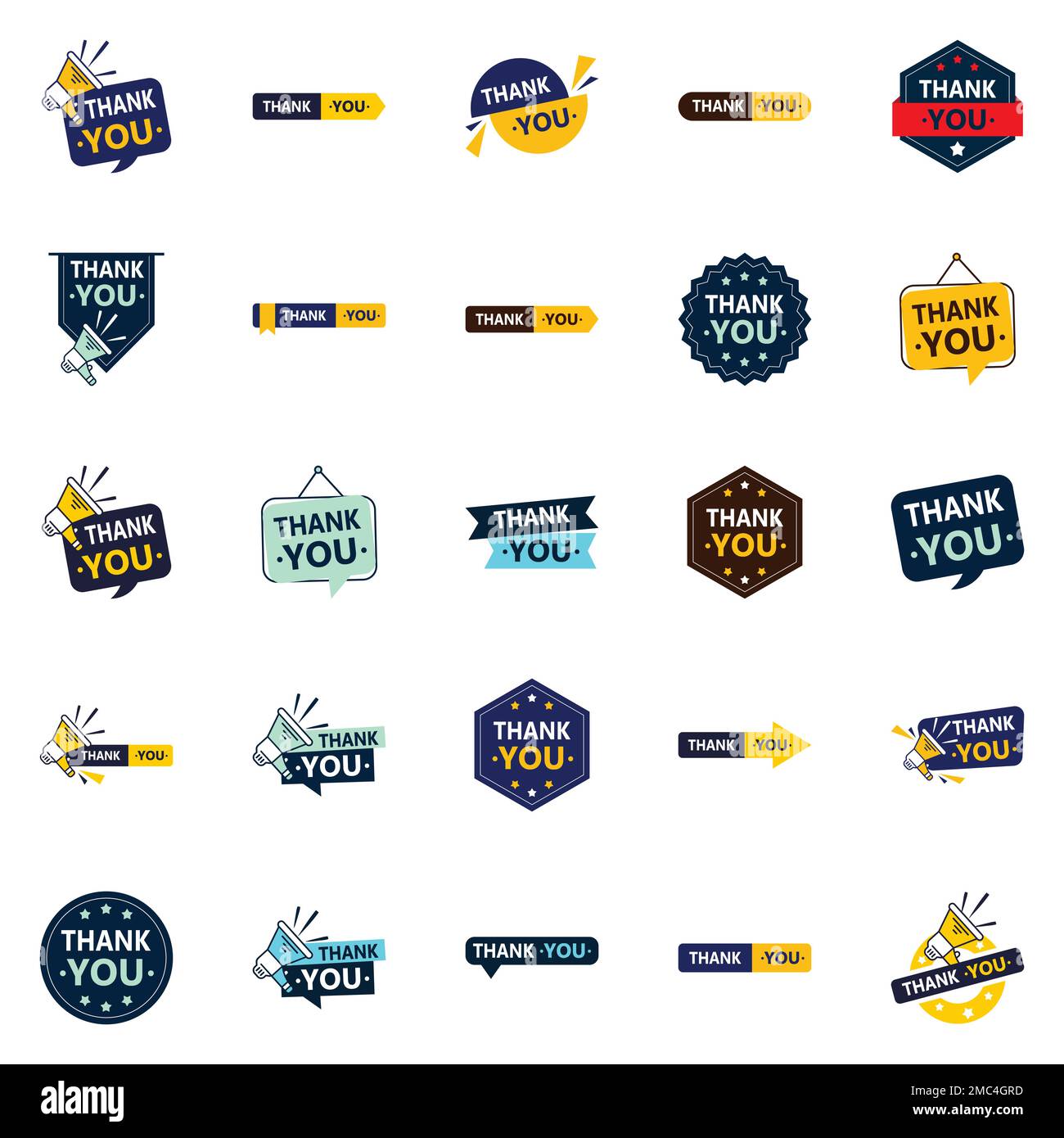 25-modern-vector-elements-for-thank-you-messages-stock-vector-image