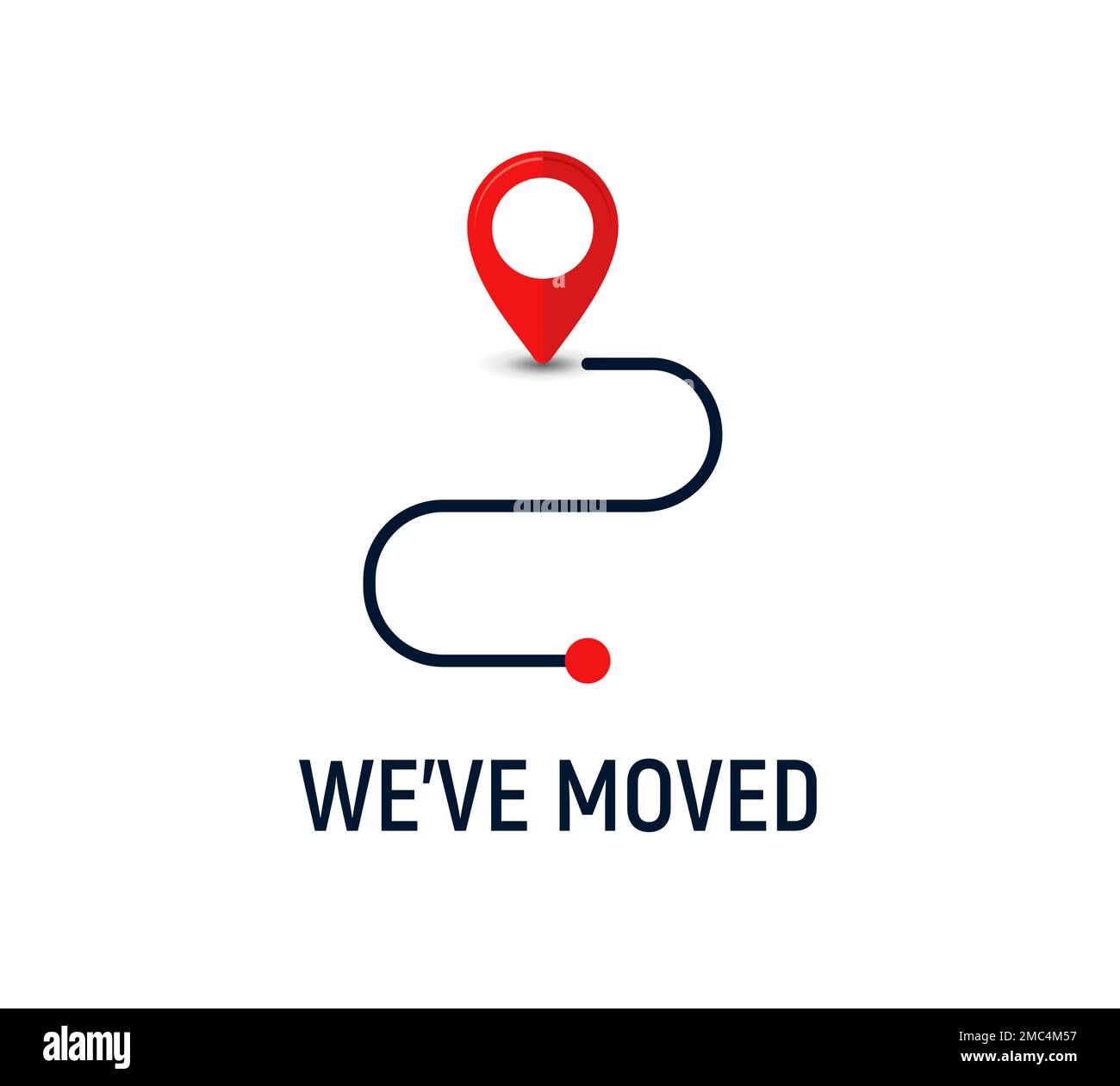 We have moved new address office flyer concept banner icon. Move