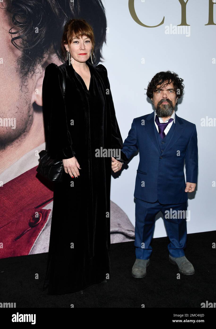 Actor Peter Dinklage, right, and wife, writer Erica Schmidt, attend a