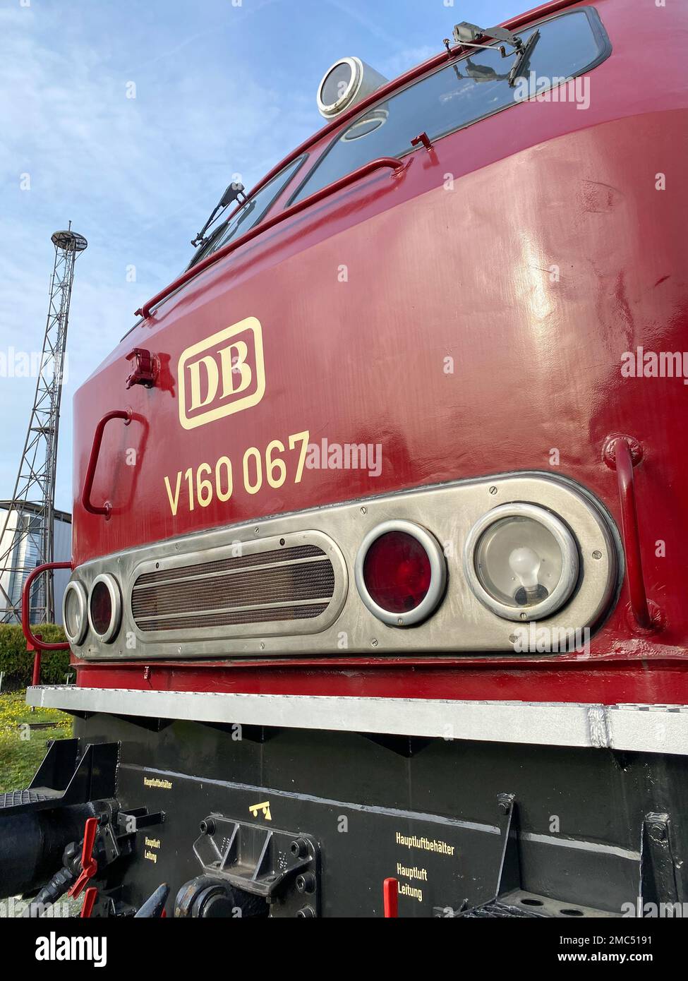 Close view of an iconic diesel 225247 from the German train company Stock Photo Alamy