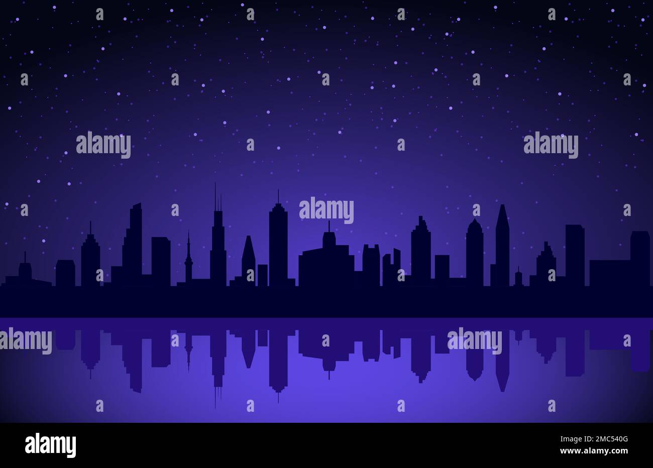 futuristic city skyline silhouette