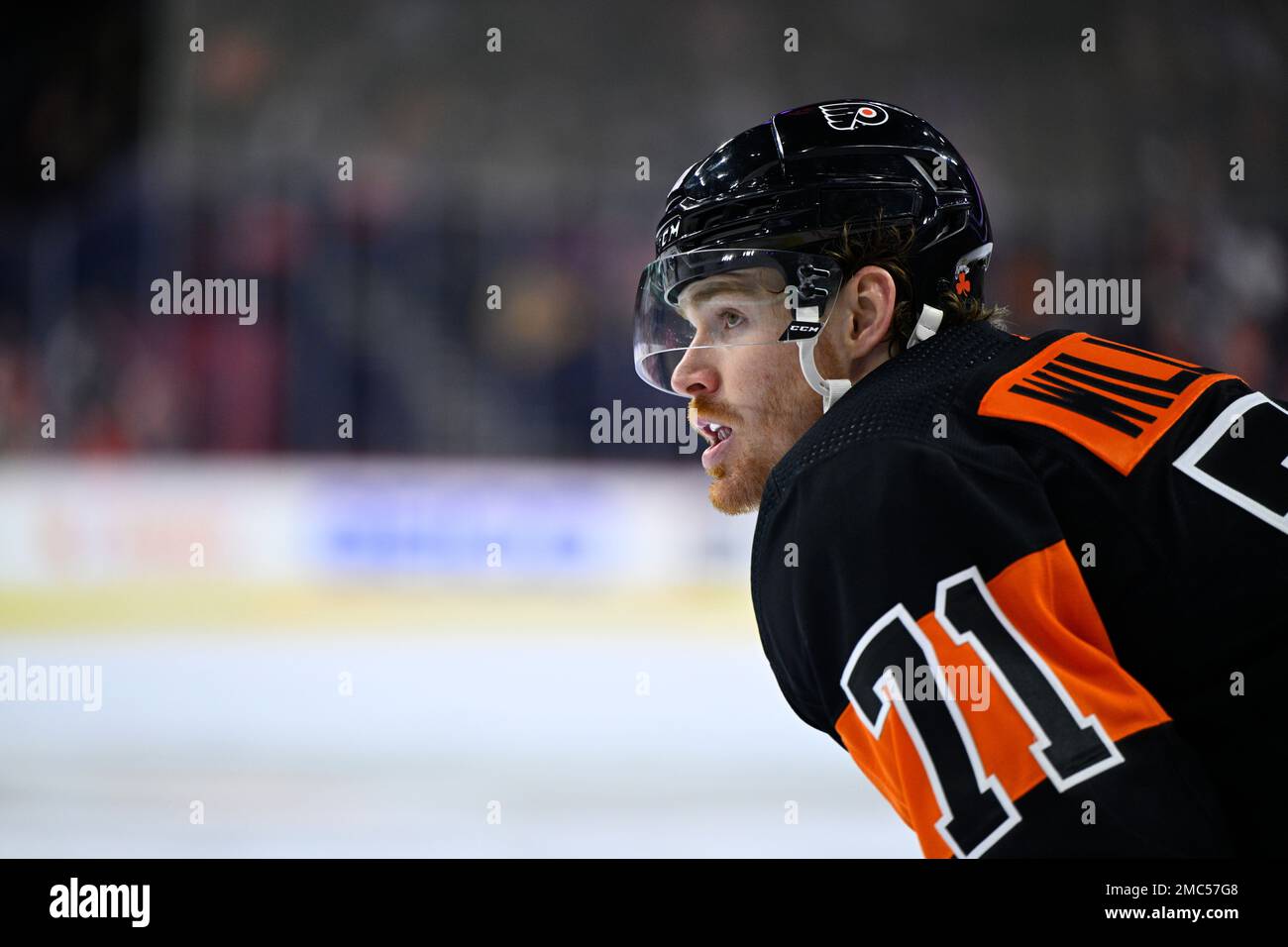 Philadelphia Flyers Max Willman in action during an NHL hockey game against the Carolina Hurricanes, Monday, Feb