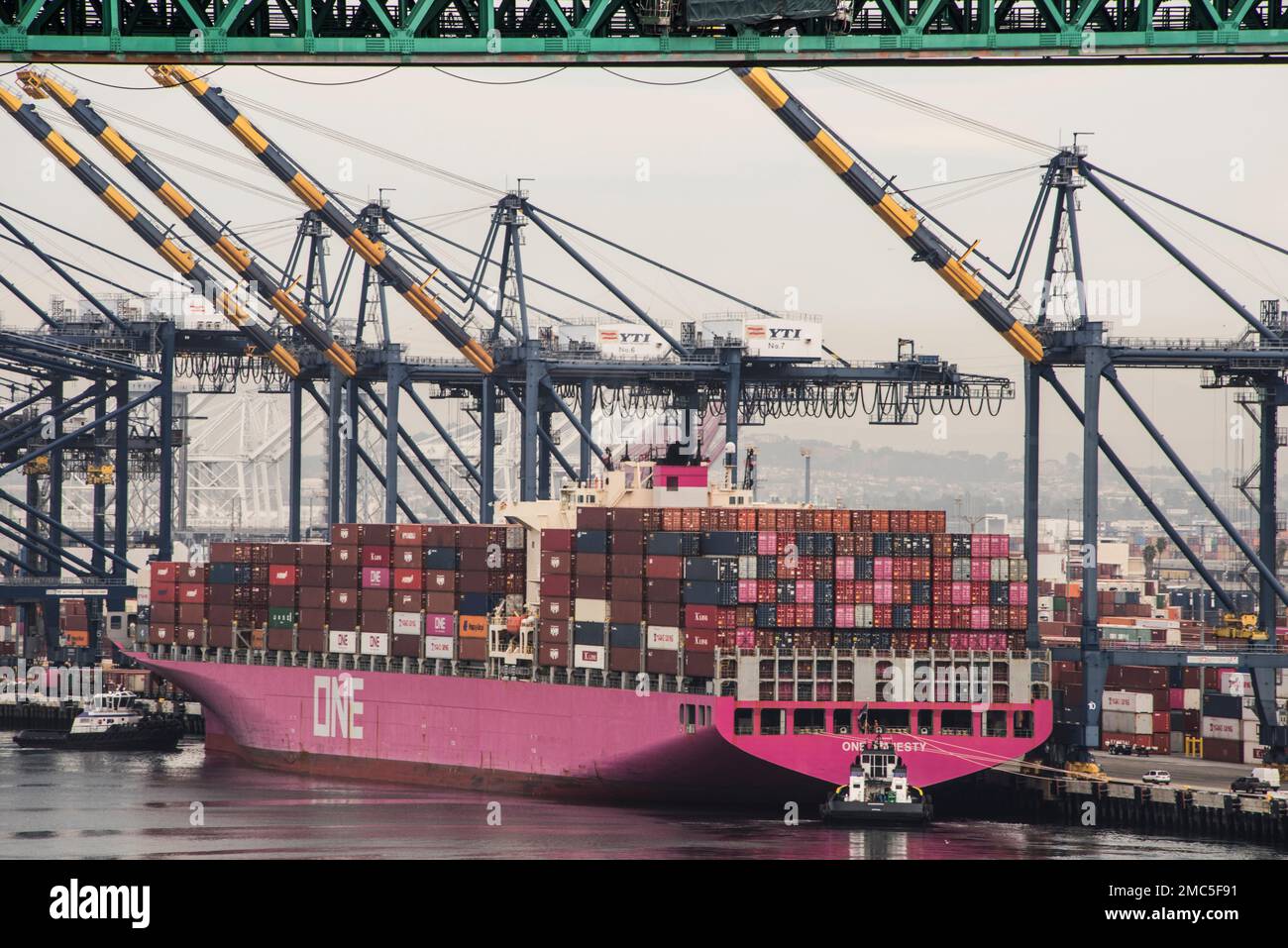 The busiest container port in North America, the Port of Los Angeles