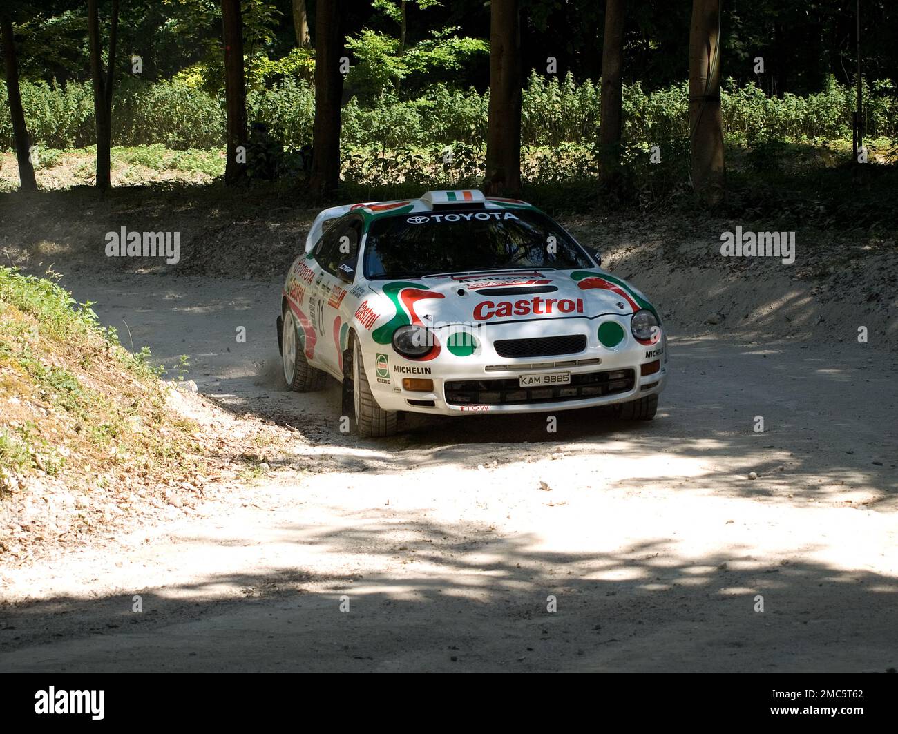 Toyota Celica GT four rally car on the rally stage at the Goodwood Festival of Speed 2009. Stock Photo