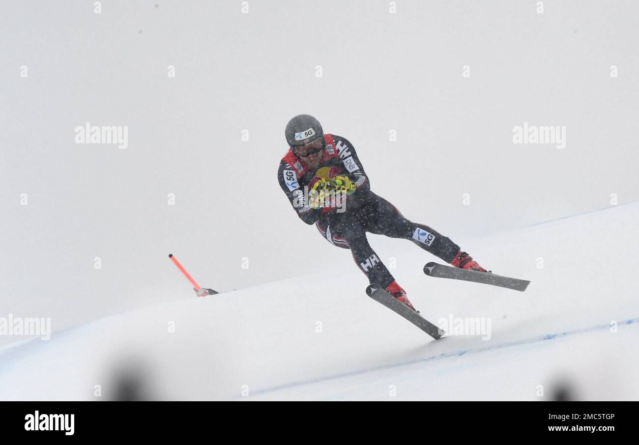 21 January 2023, Austria, Kitzbühel Alpine skiing World Cup, Downhill