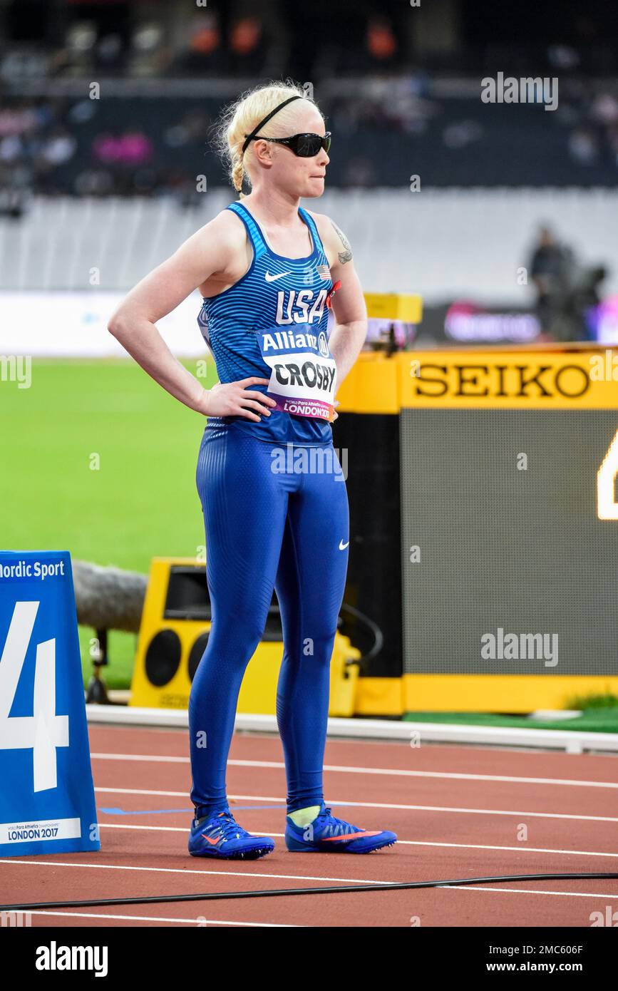 Kym Crosby competing in the 2017 World Para Athletics Championships in ...