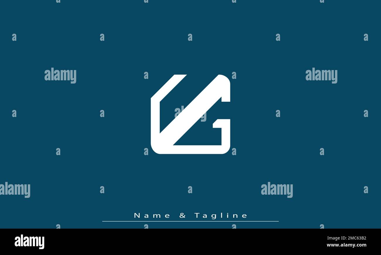 Alphabet letters Initials Monogram logo UG , GU Stock Vector