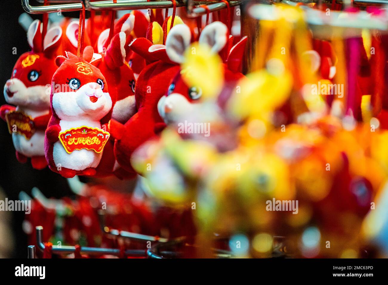 London, UK. 21st Jan, 2023. Shops sell 'lucky' rabbit gifts, most of