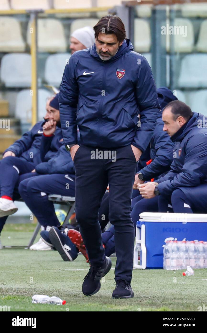 Modena, Italy. 21st Jan, 2023. Fabio Gerli (Modena) celebrates after  scoring the gol of 1-0 during Modena FC vs Cosenza Calcio, Italian soccer  Serie B match in Modena, Italy, January 21 2023