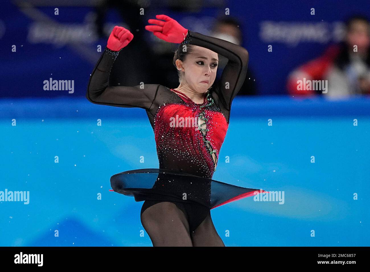 Kamila Valieva, of the Russian Olympic Committee, competes in the women