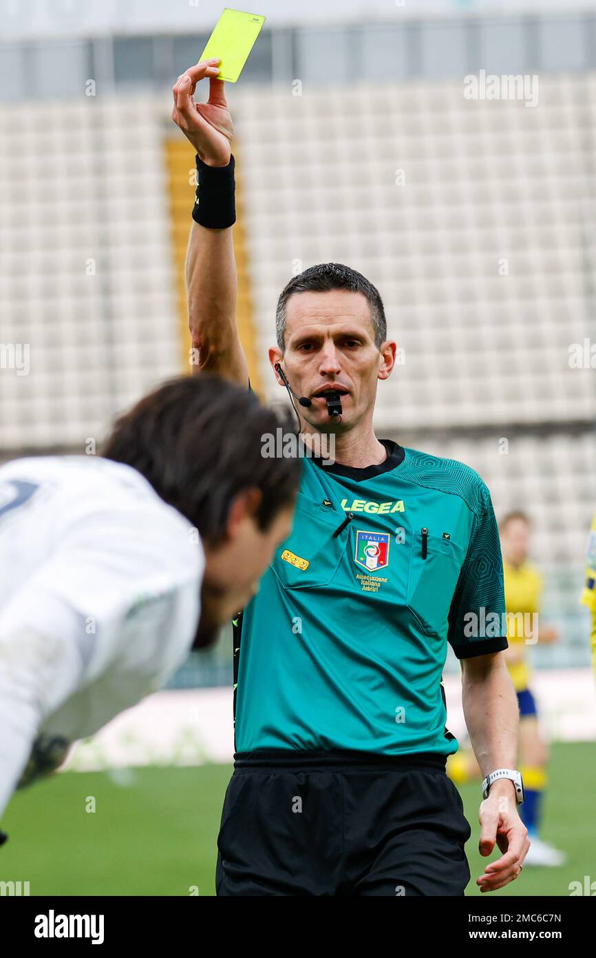 Modena, Italy. 21st Jan, 2023. Romeo Giovannini (Modena) celebrates after  scoring the gol of 2-0 during Modena FC vs Cosenza Calcio, Italian soccer  Serie B match in Modena, Italy, January 21 2023