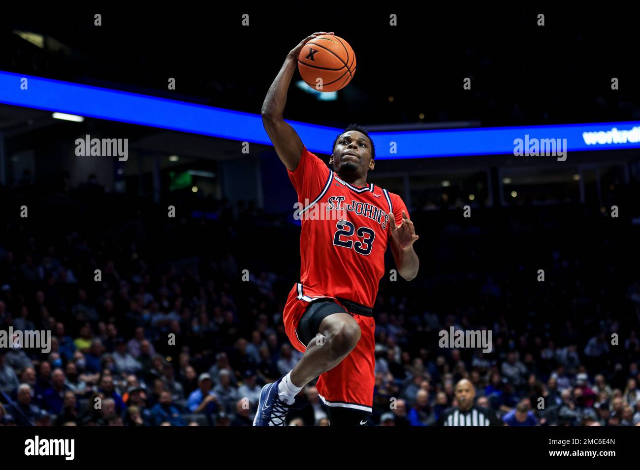Benjamin Mathis Basketball St. John's Montez Mathis (23) dunks the ball during an NCAA college ...