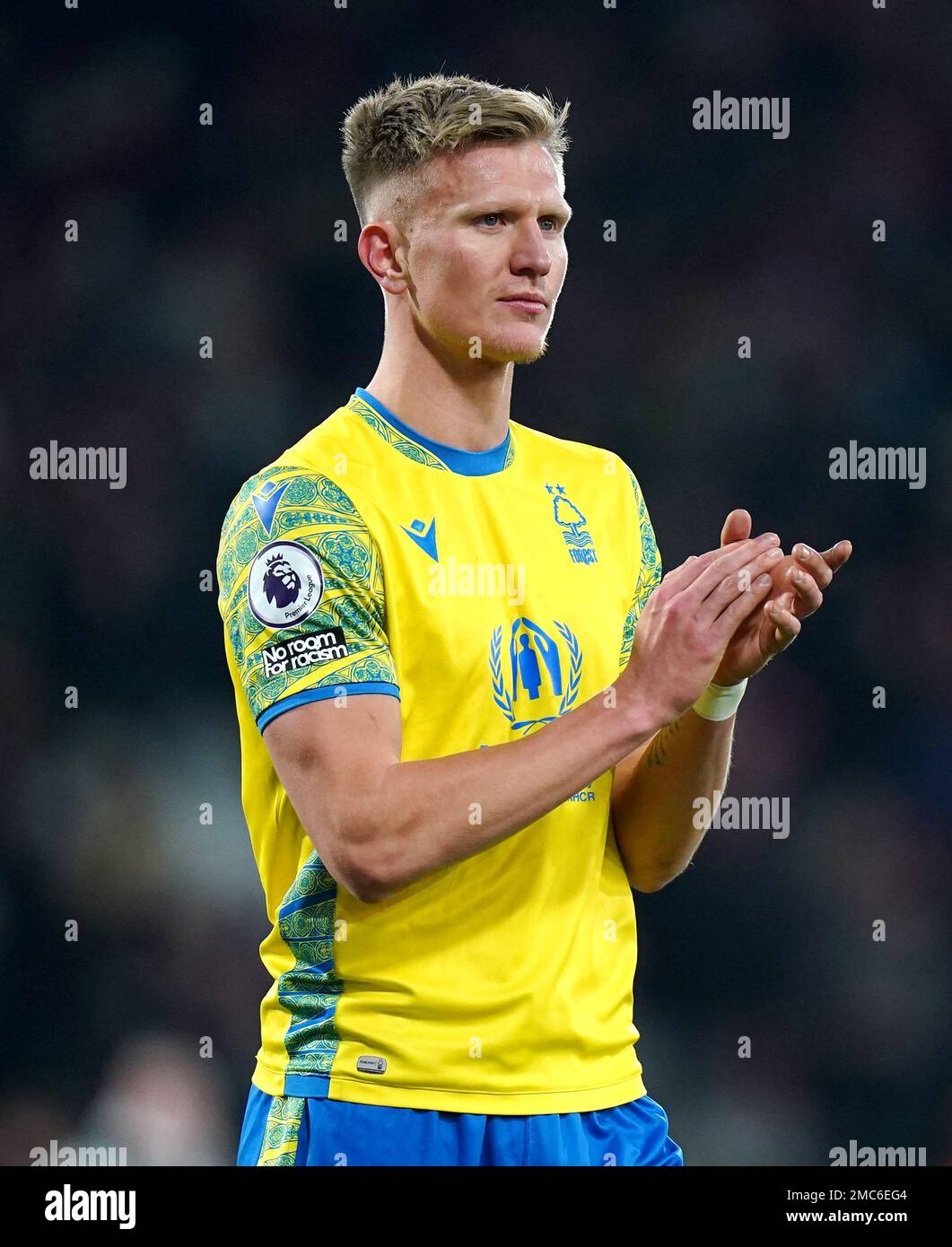 Nottingham Forest goal scorer Sam Surridge after the Premier League