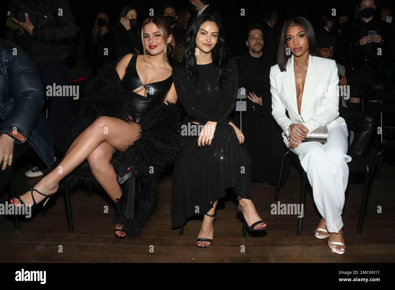 Media personality Addison Rae, from left, actor Camila Mendes and Lori