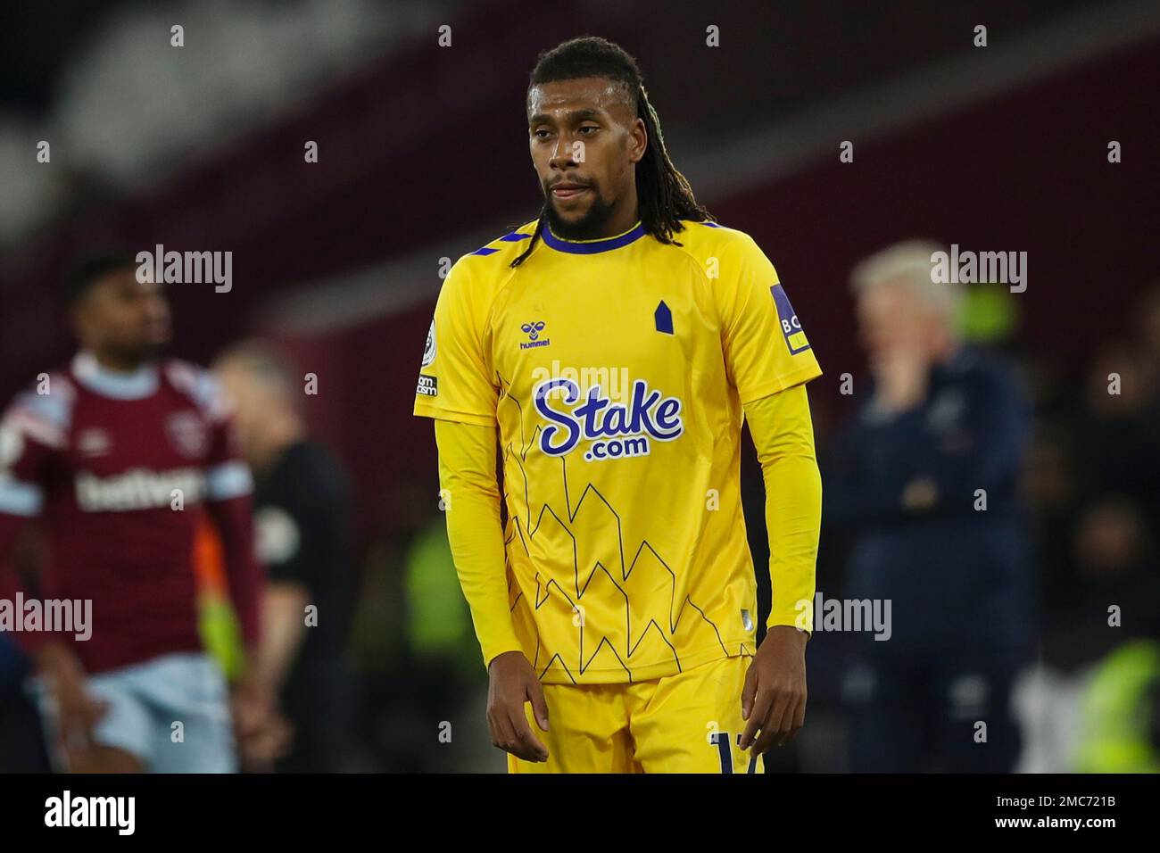 Alex Iwobi of Everton during the Premier League match between West Ham United and Everton at the London Stadium, Stratford on Saturday 21st January 2023. (Credit: Tom West | MI News) Credit: MI News & Sport /Alamy Live News Stock Photo