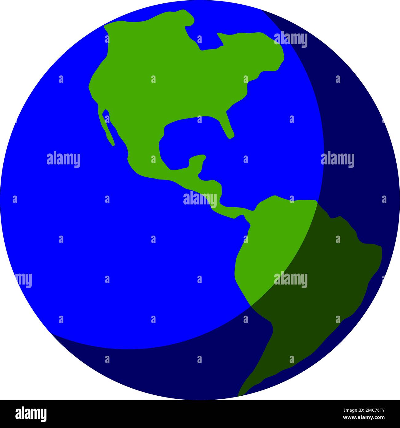 Isolated Earth World Globe Symbol Icon with Shadow 3D Effect. Vector ...