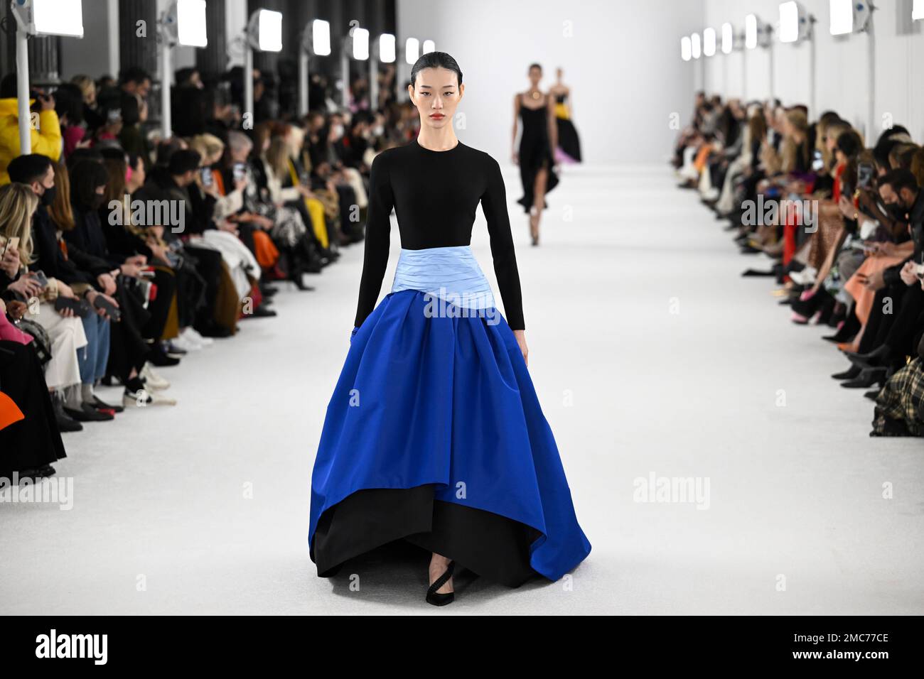Models walk the runway during the Carolina Herrera Fall/Winter 2022