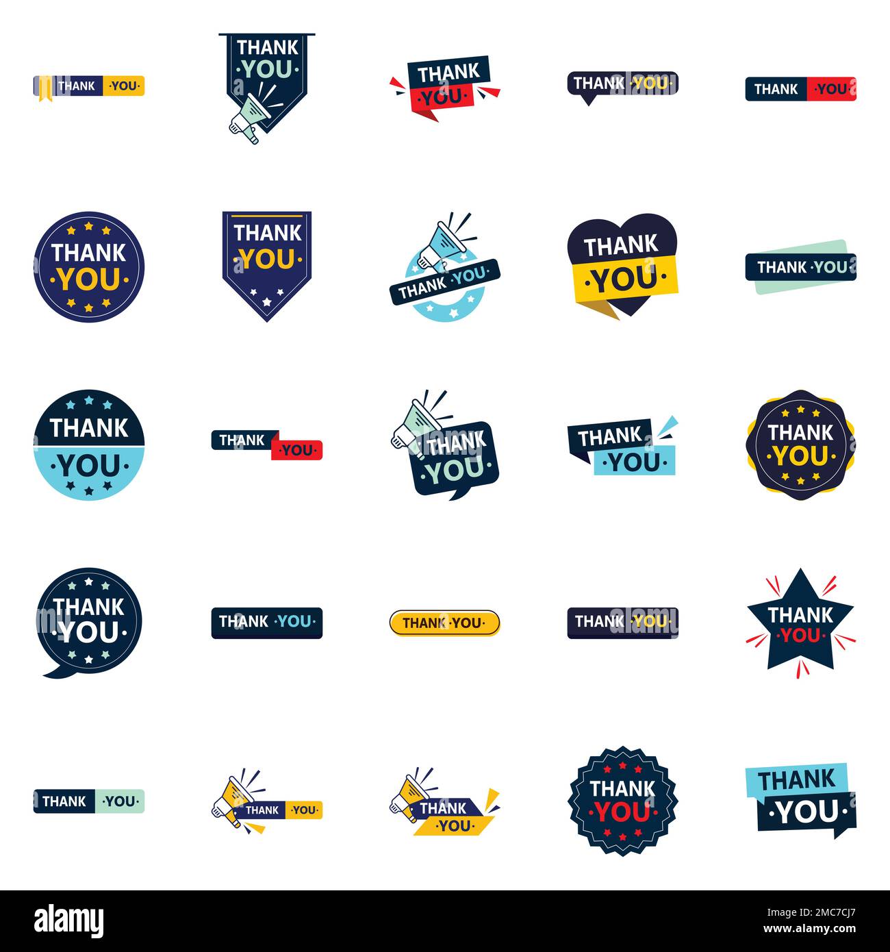 Thank You 25 Modern Vector Designs to Say Thank You Stock Vector Image