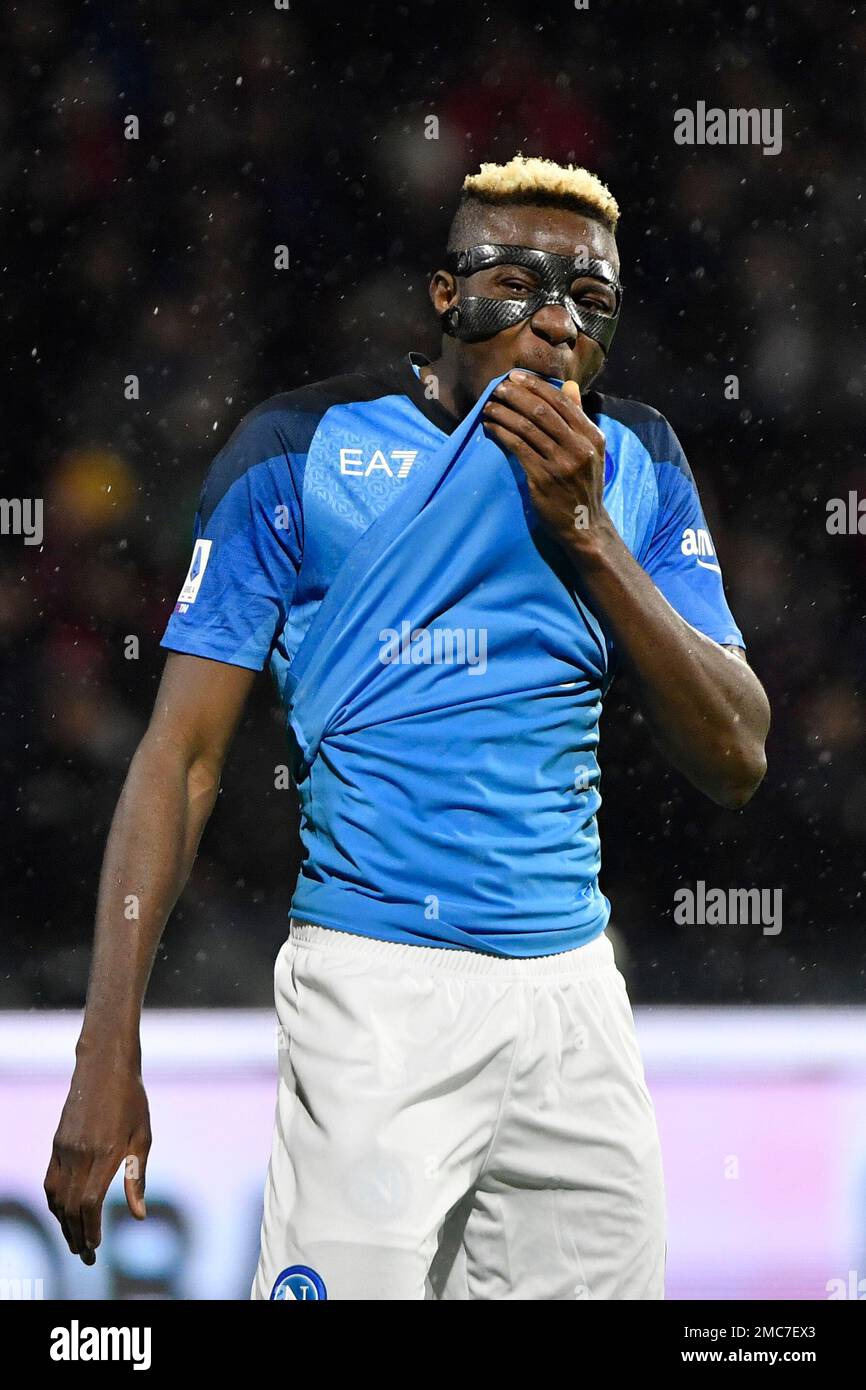 Salerno, Italy. 21st Jan, 2023. Victor Osimhen of SSC Napoli during the Serie A football match between US Salernitana and SSC Napoli at Arechi stadium in Salerno (Italy), January 21th, 2023. Photo Andrea Staccioli/Insidefoto Credit: Insidefoto di andrea staccioli/Alamy Live News Stock Photo