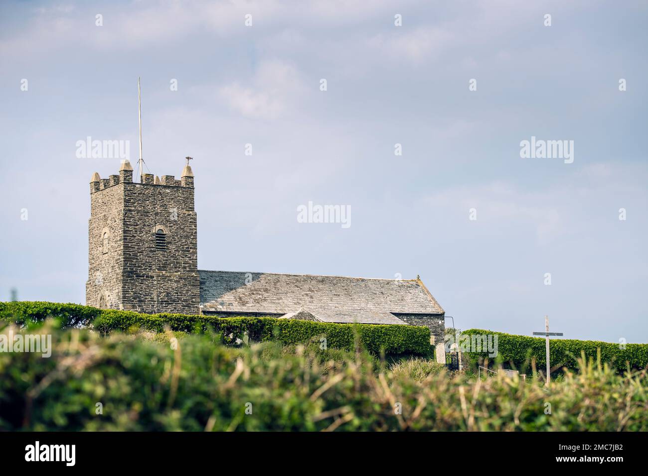 Forrabury Church in Boscastle, Cornwall, England, UK Stock Photo