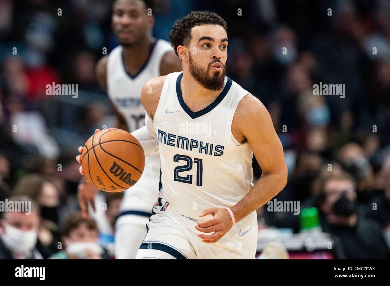 Orlando, Florida, USA, January 5, 2023, NBA Memphis Grizzlies point guard Tyus  Jones #21 shoots a free throw at the Amway Center. (Photo Credit: Marty  Jean-Louis Stock Photo - Alamy