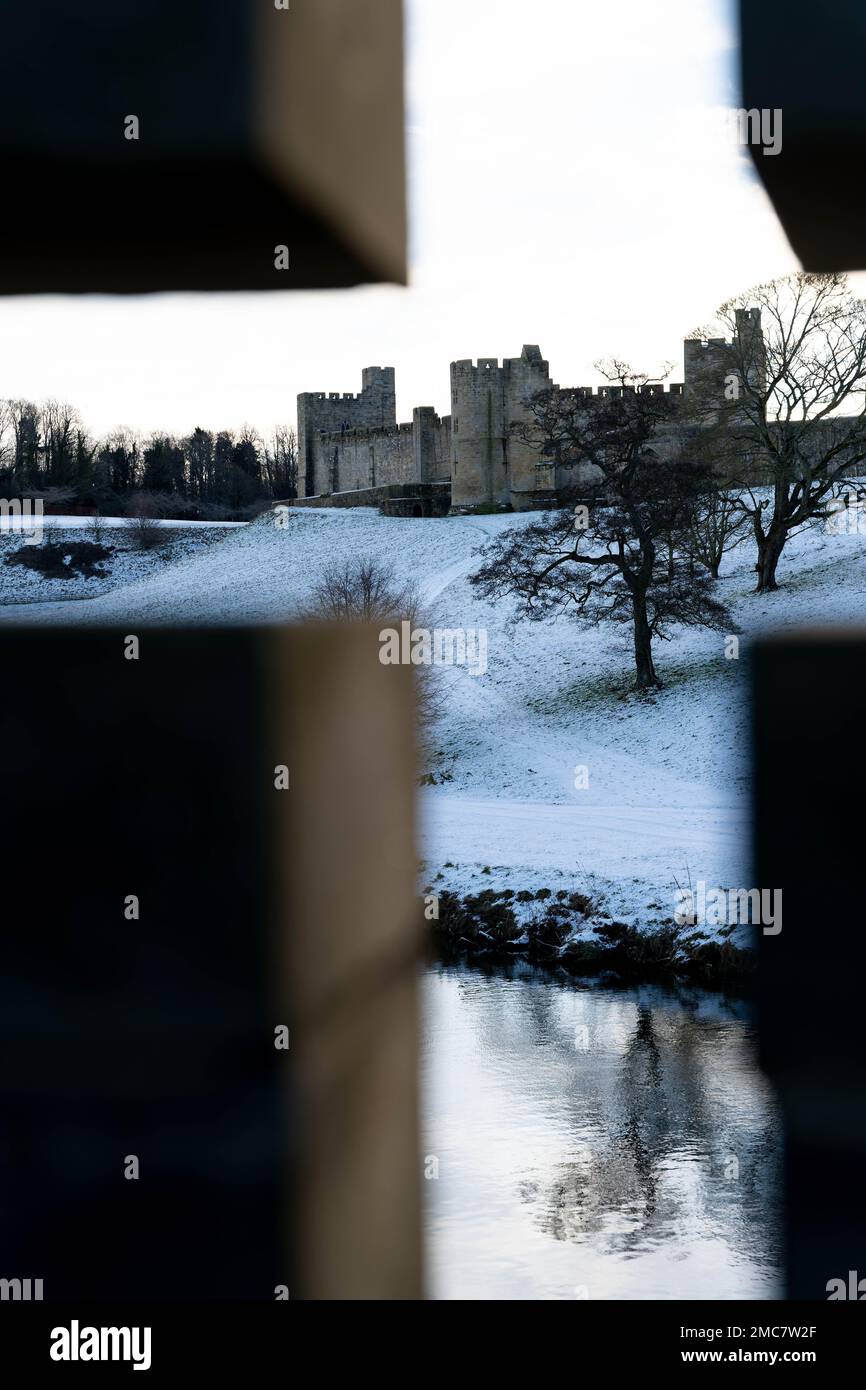 Alnwick castle, Northumberland, UK Stock Photo