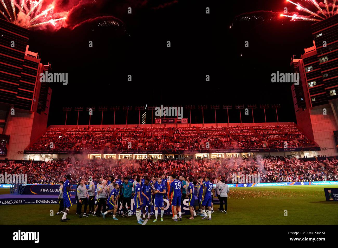 during the Club World Cup final soccer match between Palmeiras and