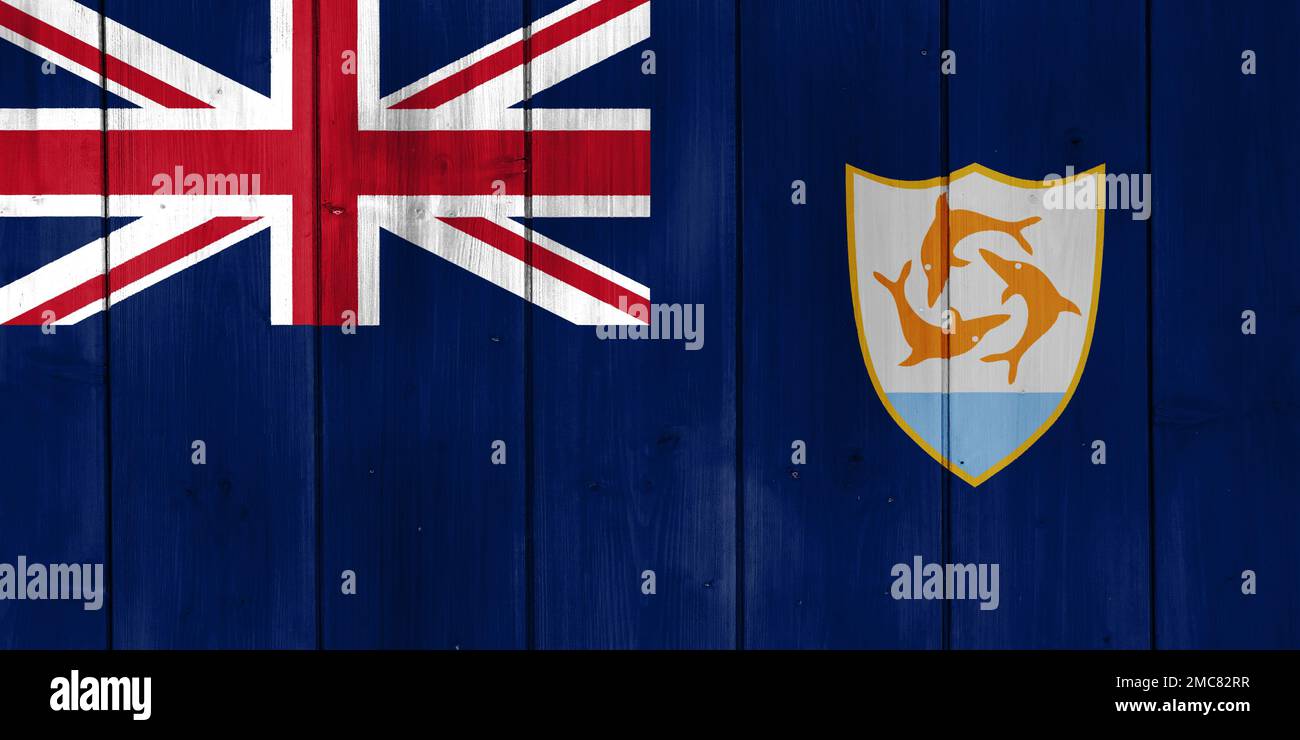 Anguilla flag on a textured background. Conceptual collage Stock Photo ...