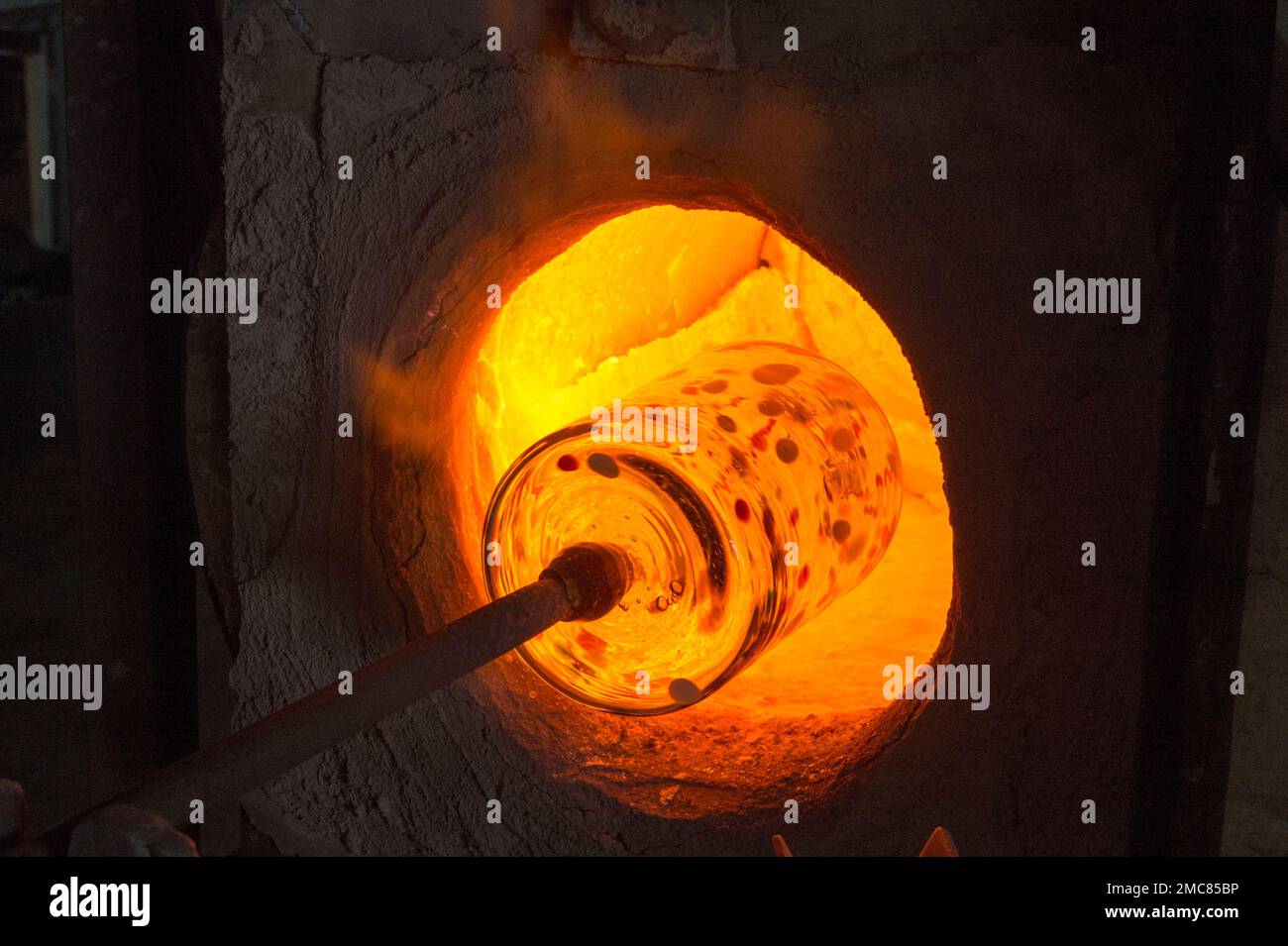 At La Fiore Glassblowing Stock Photo