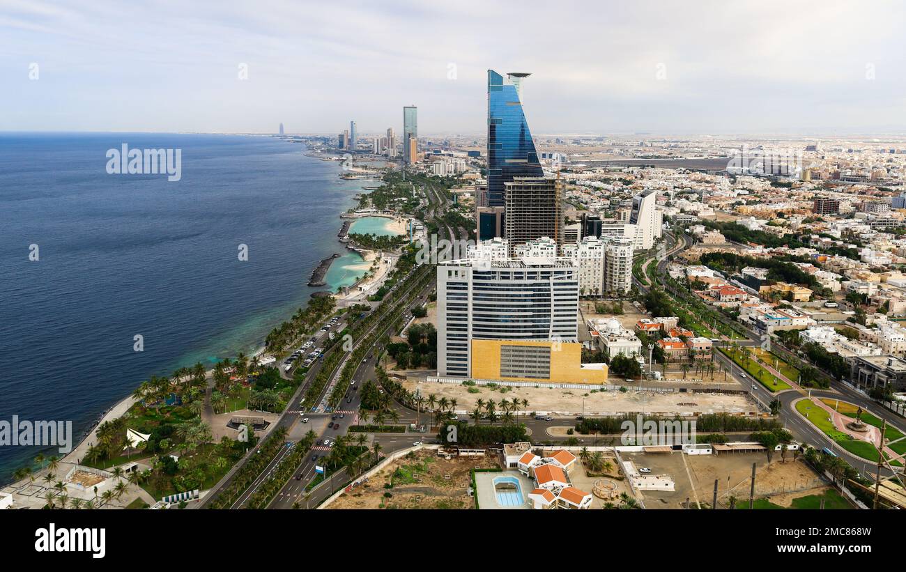 Jeddah, Saudi Arabia - cityescape - a beautiful view for jeddah city from top Stock Photo