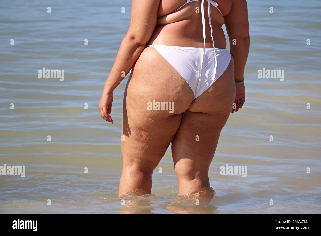 Fat woman bikini hi-res stock photography and images - Alamy